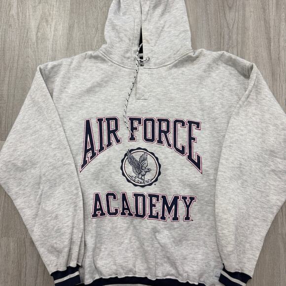 Vintage Air Force Academy Hoodie Men's Large Sweatshirt 90s Falcons USA Army - Picture 2 of 6